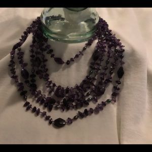 Amethyst 6 strand necklace